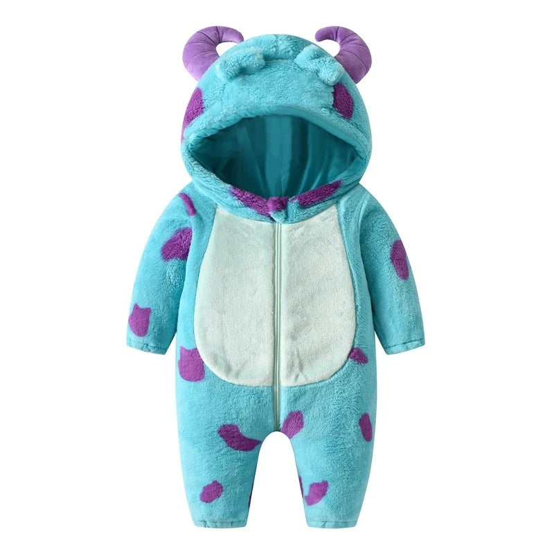 Hooded Fleece Baby Jumpsuit