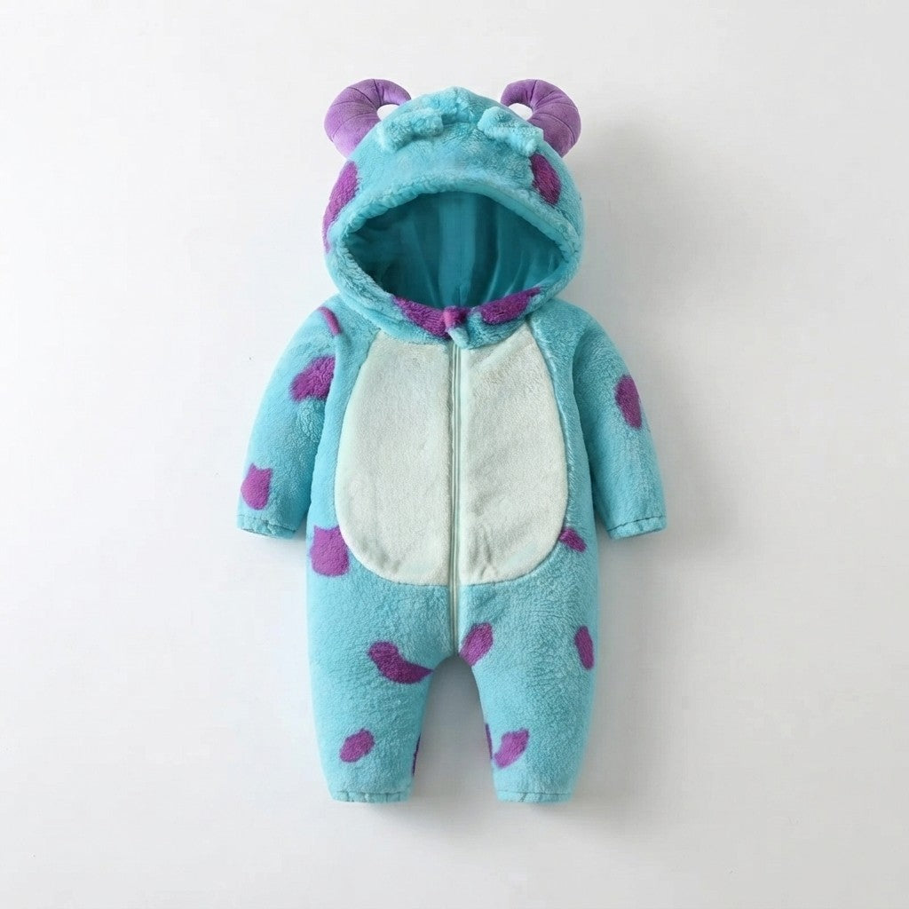 Hooded Fleece Baby Jumpsuit