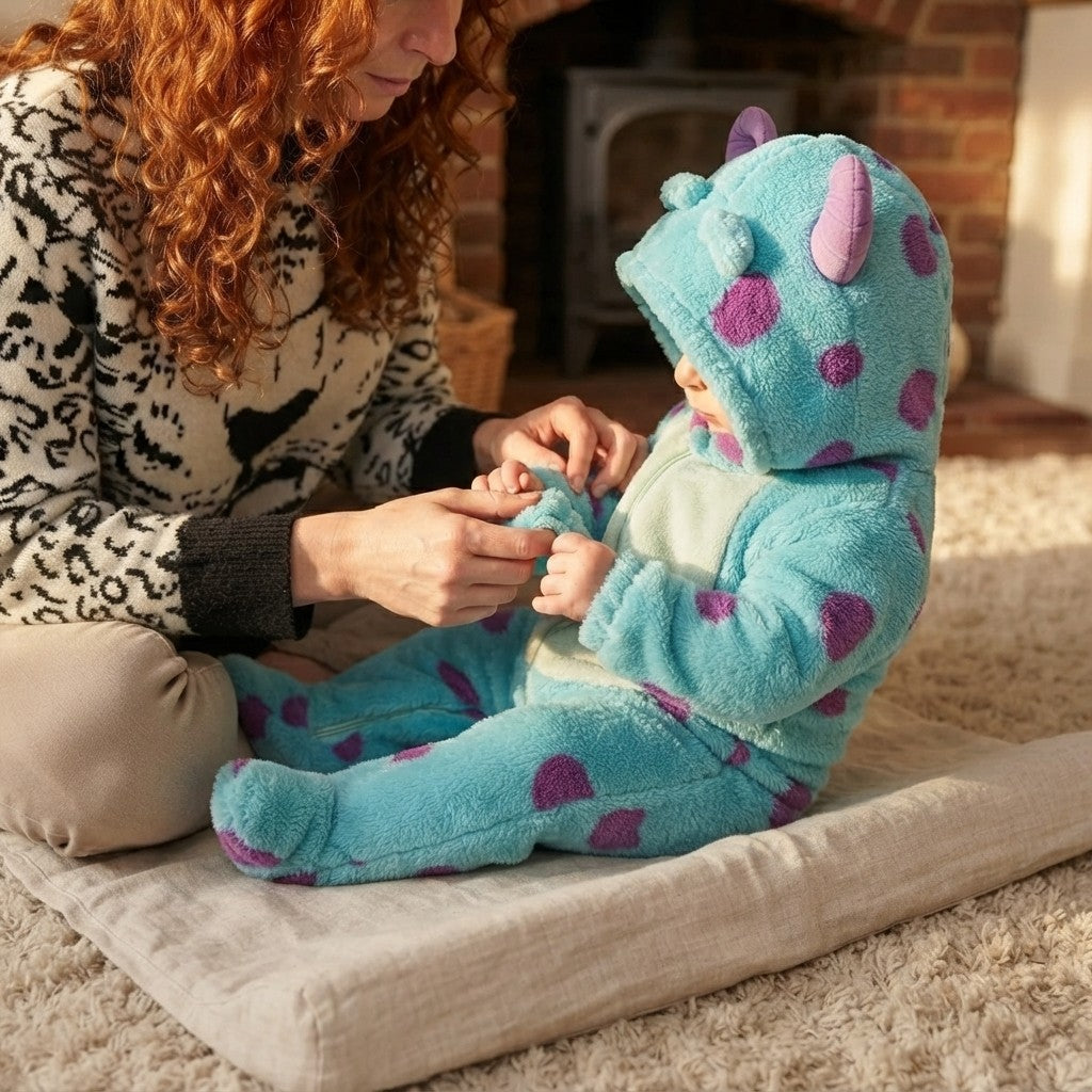 Hooded Fleece Baby Jumpsuit